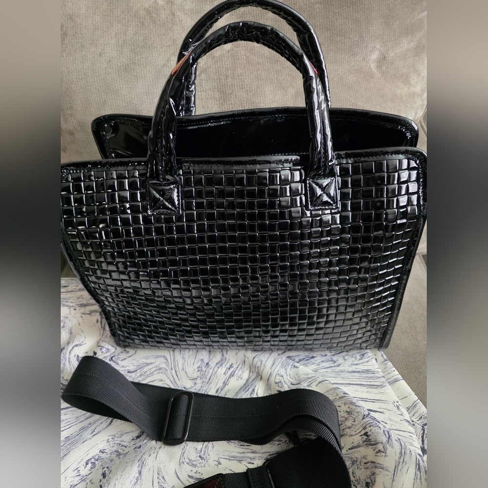 MZ Wallace Patent Woven Box Tote - Picture 2 of 5